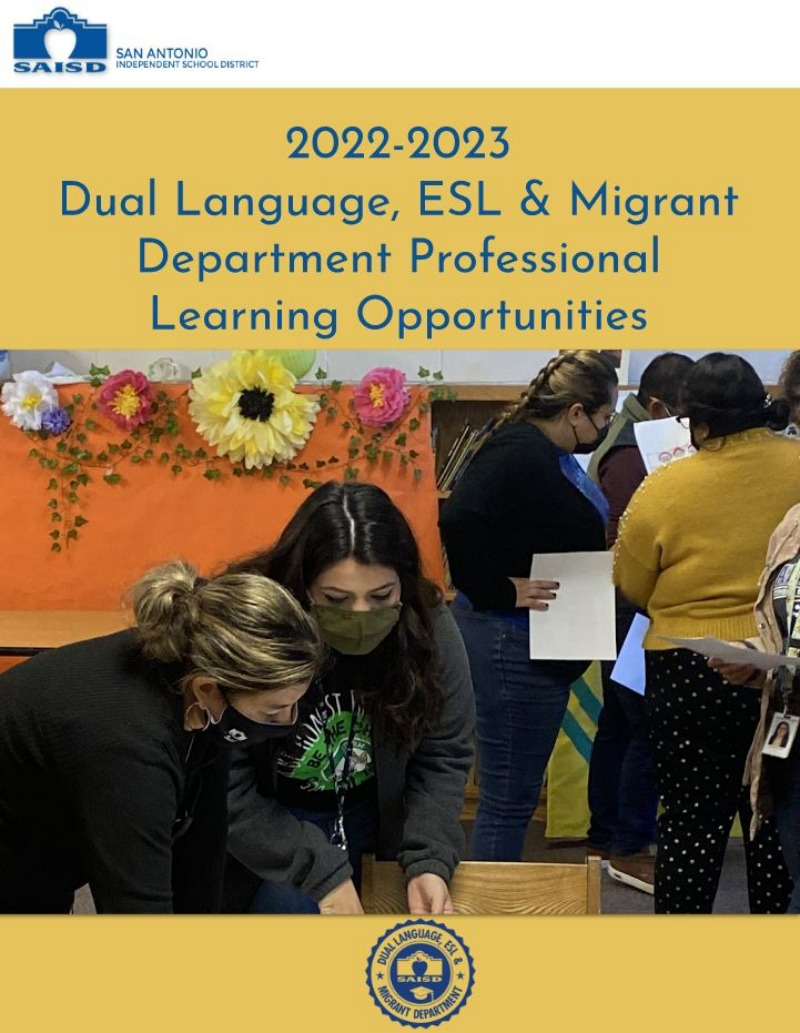 Dual Language, ESL and migrant department professional development opportunities catalog